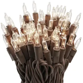 2270-02rdib 612 Vermont 2270-02rdib/pb 50 Clear Mini Christmas String Lights On Light Brown