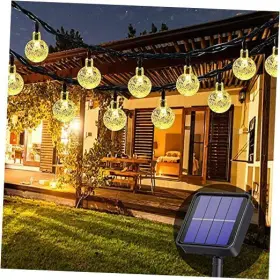 Aaronic 797550481556 Solar String Lights Outdoor Waterproof 50led Crystal Globe Warm White