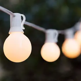 Abeja 009075450639 Outdoor Frosted String Lights G40-25ft With 27 Clear Bulbs Ul Listed F