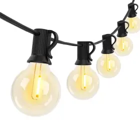 Abeja 184701508059 25 Feet Outdoor String Lights G40 Led Globe Patio With Shatte