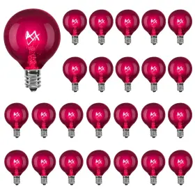 B0f4xhftt9 Abeja 25-pk G40 Dark Purple Halloween String Light Replacement Bulbs 5w
