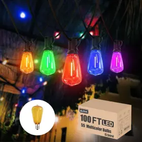 Ots10050-tx20b0-st3827 Achin Colored Outdoor String Lights 100ft Led Multicolor Patio With 55
