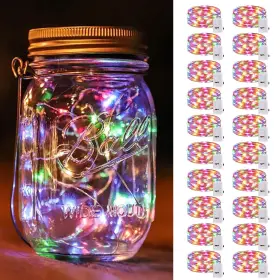 B0f6t9sp7k Adamonda 20-pack Multi-color Led Fairy Lights 7ft 20 Leds Waterproof Battery Operated