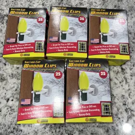 Adams 037063206445 Suction Cup Window Cups Pack Of 5 Commercial Christmas Hardware 125 Count New