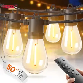 Addlon 705353084461 50ft Led Outdoor String Lights With Edison Shatterproof Bulbs Weatherpro