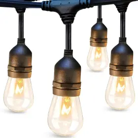 Addlon 705353327407 36 Ft Outdoor String Lights Commercial Grade Weatherproof Strand 15 Edis