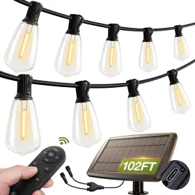 A09041001006 Addlon 102 96 6 Ft Solar String Lights Waterproof Patio Powered