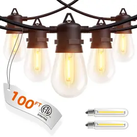 A09jw01107 Addlon 100ft 2-pack 50ft Led Outdoor String Lights With 30 Edison Vintage Sh A09jw01107 Addlon 100ft 2-pack 50ft Led Outdoor String Lights With 30 Edison Vintage Sh