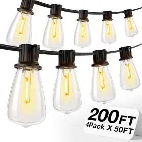 A09jw030301005 Addlon 200 Ft 4x 50ft Outdoor String Lights Waterproof Patio Etl Lis