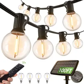 A09jw041101001 Addlon 100ft Solar String Lights Outdoor With Remote 54 Led Shatterproof Bul