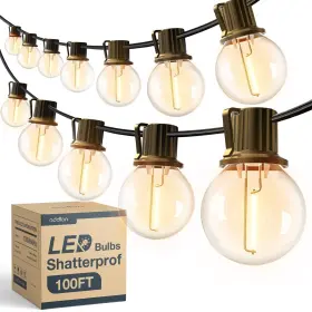 A09jw050102003-1 Addlon 100ft 2-pack 50ft Led Outdoor String Lights G40 Globe Patio 2