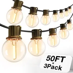 A09jw050103004 Addlon 150ft 3-pack 50ft Outdoor String Lights G40 Globe Led Patio W