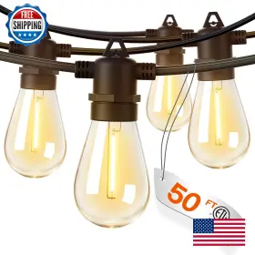 B09nctzhc3 Addlon 50ft Led Outdoor String Lights Edison Shatterproof Bulbs Weatherproof