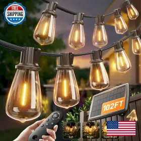 B0dp2c3ls9 Addlon 102ft Solar String Lights Outdoor Remote Waterproof Patio Led
