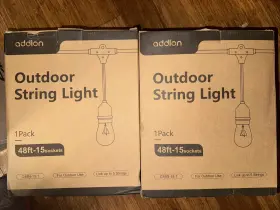 C48n-15.1 Addlon 2 Outdoor Weatherproof String Light 48ft-15 Sockets