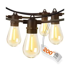 Hu-xi-28 Addlon 200ft 4-pack 50ft Led Outdoor String Lights With Edison Shatterproof