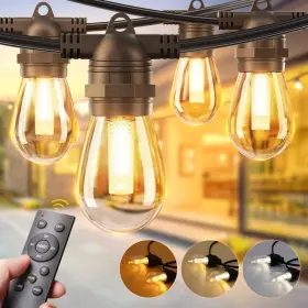 Ytdy-12v-wrgb Addlon 48ft Outdoor String Lights With Remote 3-color Dimmable And Timer Patio Ytdy-12v-wrgb Addlon 48ft Outdoor String Lights With Remote 3-color Dimmable And Timer Patio
