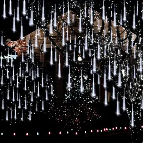 B0fk4qr8xv Adecorty Christmas Lights Outdoor Ul Certified 24 Tubes 576 Leds Meteor Shower R