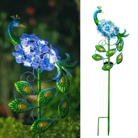 N3890289b Afirst Solar Peacock Lights - Outdoor Garden Stakes Metal Decor Waterp