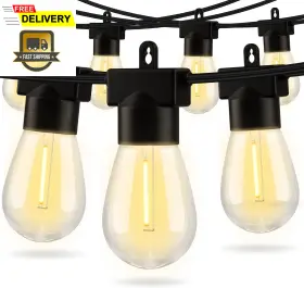 Aialun 313109034044 96ft 48ftx2 Led Outdoor String Lights Outside Patio Yard Lighting Waterp