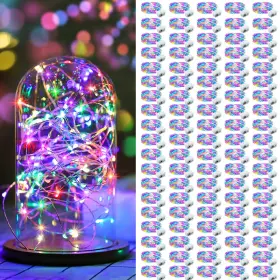 B0f836qs46 Aikei 100 Pack Led Fairy Lights Battery Operated Mini String Waterproof