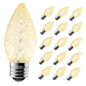 Hh-a-c7-0.6 Ajoniam C7 Led Replacement Christmas Light Bulbs 25 Count Pack Of 1 Warm White