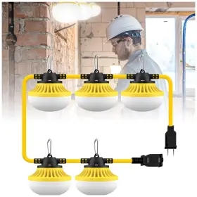 Hy09-100y Alitade 50ft Led Work Light 50w And 5000lm Construction String 5 Bulb