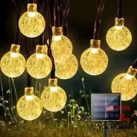 Aiy001 Aliyang Solar String Lights Outdoor 50 Led 24ft With 8 Lighting Modes Waterproof