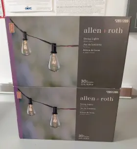 2851289 Allen Roth 2 Boxes Of 33ft. 30 Ct. String Lights With Brown Finish