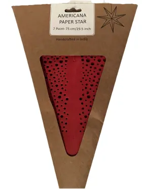 Paperstar1 Americana Paper Star 7 Point Indoor Outdoor Decor With Without Led July 4 Christ