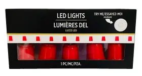 Amscan 192937370087 New 10 Ct Red Solo Style Party Cups Led String Lights 5.90 Ft Battery Operated