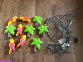 24209 Amscan Tiki Palm Tree Parrot Birds Patio String Lights