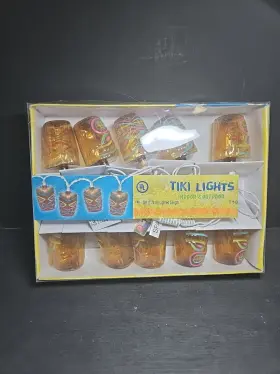 July-2025 Amscan Indoor/outdoor Tiki Lights 9ft Lighted Length Luau Party Lounge Bar Decor