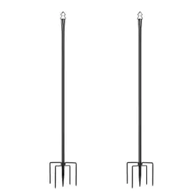 Angel Sar 711181824292 9.8 Ft. Steel Outdoor String Light Christmas Tree Shape Poles Flagpole 2-pack Angel Sar 711181824292 9.8 Ft. Steel Outdoor String Light Christmas Tree Shape Poles Flagpole 2-pack