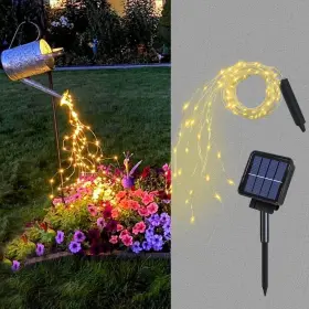 Mbsh68 Angmln Solar Waterfall Fairy Bunch Lights Outdoor Waterproof 66 Feet Warm White Mbsh68 Angmln Solar Waterfall Fairy Bunch Lights Outdoor Waterproof 66 Feet Warm White