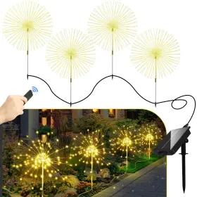 B0bvdss9qr Anordsem Solar Fireworks Lights Outdoor 4-pack 120 Led Copper Wire String