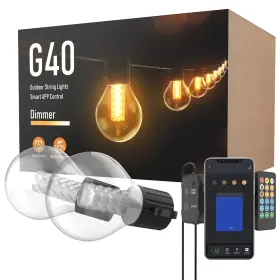 Bcsl2 Aoycocr Patio Lights Smart Outdoor String 50ft G40 Globe Light