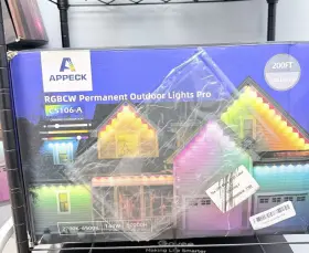 C5106-a Appeck 200ft Multicolor Led Outdoor String Lights Rgbwc Pro 144
