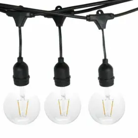 Osl-g25-24-48 Aqlighting String Light 24light 48ft.outdoor Plug-in Led Large Globe Edison Bulb