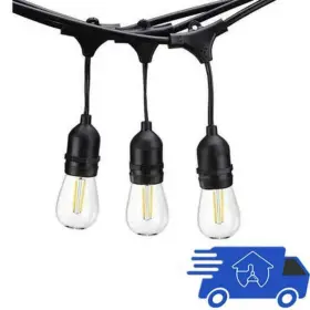 Osl-s14-12-24 Aqlighting Outdoor Plug-in Round Led Edison Bulb Commercial Ready String Light