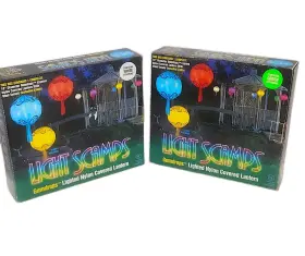 Arizona Light Creations 613402558026 Vtg Hanging Scamps Lights Set Of 2 Gumdrops Lighted Lanterns Green And White