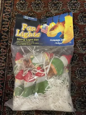 836320 Artline Gnome Fun Lights Primal Lite By String Light Set 12 Ft Camping Party Nos