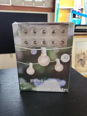 Ashland 191518083040 String Lights 30 Clear Globe 29 Foot Length