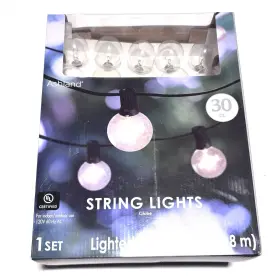 Ashland 195158443400 String Lights 30 Clear Globe 29 Foot Length Garden