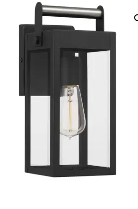 Ash3163a Ashley Harbour 12.5 Inch Outdoor Wall Lantern Black