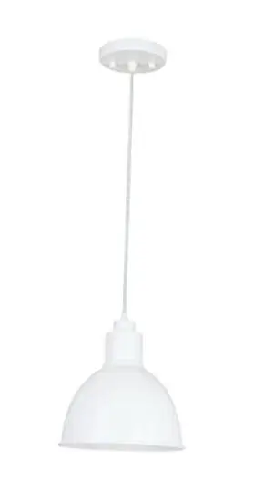61136-21 Aspen Creative Adjustable 1 Metal Matte White And Inside Finish