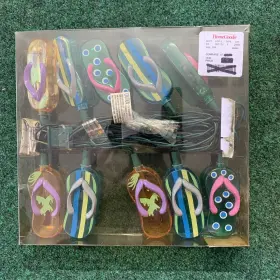 Atico International 884118073664 Flip Flop Set Of Indoor/outdoor String Lights Multicolor New In Box Free Ship