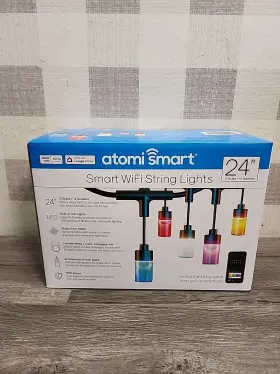 Atomi 841856119214 Smart Wi-fi Color String Lights 24 Ft Control With Your Smartphone New