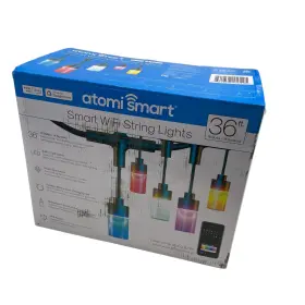 U9221 Atomi 841856119221 36 Ft Smart Wi-fi Color String Lights 18 Bulbs #u9221 Tc