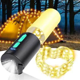 Audles 445024324306 Camping String Lights 33ft Light With Lantern 4 In 1 Design 400